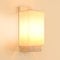 Gleonlux Wandleuchte Holz Innen, Vintage Wandlampe innen mit E14 Fassung, Retro Wandleuchten Boho aus Stoffbezug， Wandbeleuchtung Industrial für Treppenhaus Wohnzimmer Schlafzimmer Flur, Rechteck