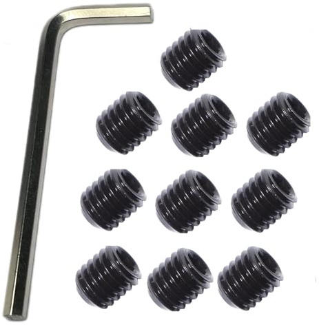 ZDingTech Juego de 10 tornillos de cabeza hexagonal de acero inoxidable 304 de 7/16-14 x 3/8 pulgadas, tornillos de cabeza hexagonal con llave Allen de 7/32 (3/8 pulgadas de longitud)