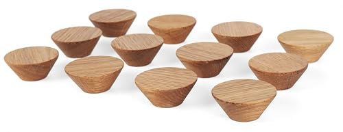 Möbelknöpfe aus Holz – runde Form – 4,1 cm Durchmesser – Schrankgriffe, Möbelgriffe für Küchenschränke, Knauf für Schrank, Schubladen Knöpfe, Schrankknöpfe, Holzgriffe für Schränke (Beige 12)