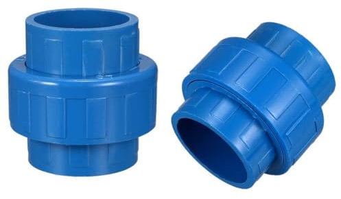 TA-VIGOR 2Pcs 40mm PVC Pipe Fitting, Solvent Socket Union Quick Connectors for Plumbing Systems, Aquarium Water Pipes, Fish Tanks and Garden Pond Installations, Blue