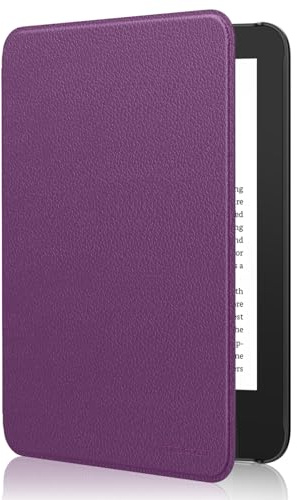 MoKo Hülle für 6 Amazon Kindle 11.Gen,2024/2022, Tiefpurpur | Leichte Schutzhülle，Auto Aktiv-/Ruhemodus, wasserdichte Schutzhülle,für Amazon Kindle Basic 11. Generation 2024/2022