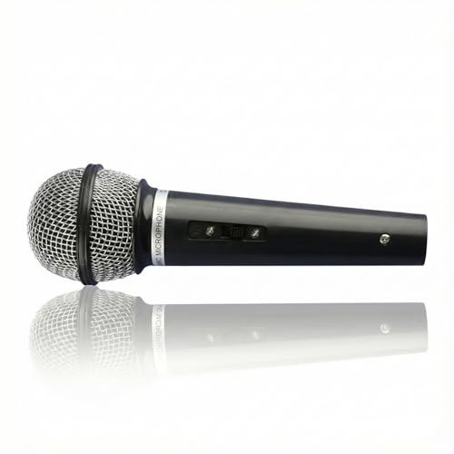 Hopzab Toy Microphone, Fake Microphone Stage Prop, Plastic Karaoke for Birthday Party, Singing, Dancing, Role Playing, Performance, Cosplay Costume Party Favors