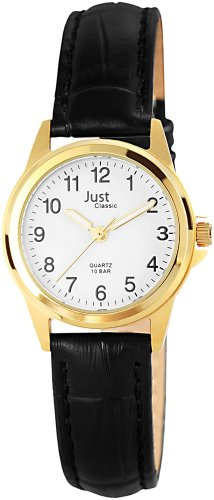 Just Watches Herren-Armbanduhr Analog Leder 48-S31025A-GD