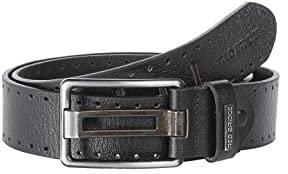 Redbridge Herren Echt Leder Gürtel Leather Belt echtes Leder Schwarz 105 cm
