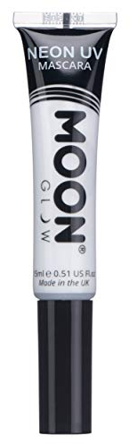 Moon Glow Mascara UV neon | Colore neon brillante, si illumina sotto l'illuminazione UV | Trucco al neon, Bianco, 15 ml (confezione da 1)