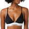 Calvin Klein - Women's Unlined Triangle Bralette - Modern Cotton - 53% Cotton 35% Modal 12% Elastane - Black - Semi-Sheer Lace - Supportive Elastic Underband - No Padding - Size L