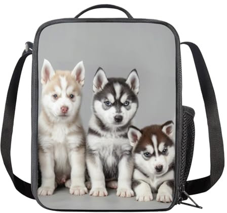 sannovo 3D Siberian Husky Lunch Bag Wasserdichte isolierend Lunch Tote Taschen color4