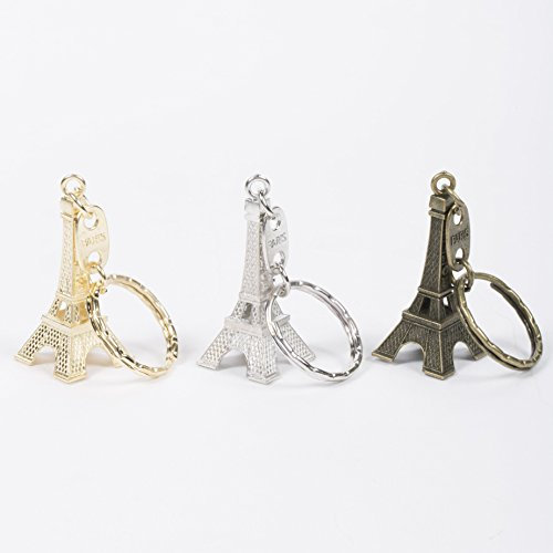 aurtore Lot de 50 Porte-clé Tour Eiffel Couleur Cadeaux Souvenir Paris France