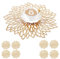 MANGATA Gold platzsets und untersetzer Rund, Gold Tischsets Rund für Weihnachten, Bankett, Geburtstag, Hochzeit, (8-er Set), Abwischbar, 38 cm