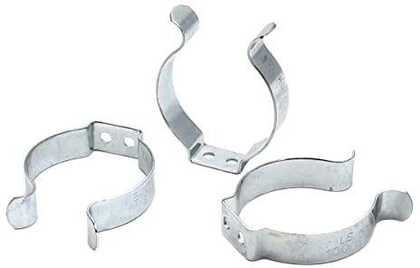 WITTKOWARE 10x Tool Clips, Federklemmen aus Federstahl, verzinkt, offen, z.B. für Kabel oder Rohre, Spannbereich-Ø 48-54mm