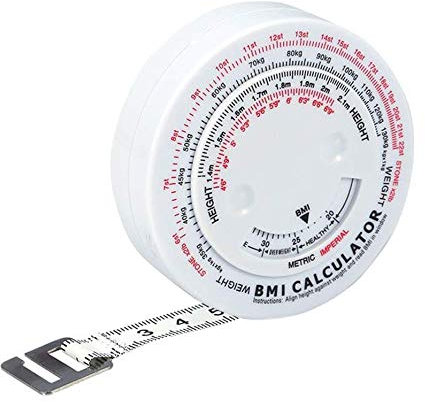 Xrten BMI Massband Körper Einziehbare Klebeband für Diät Gewicht Verlust Maßband