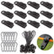 12 clip per tenda,12 corde elastiche,12 fibbie, utilizzati per Fissare teloni, Clip da Campeggio, teloni, coperture per Piscine, coperture Marine