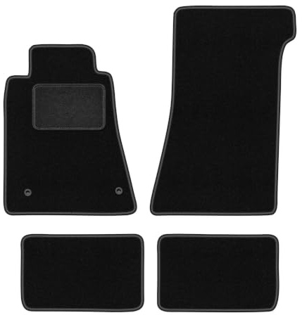 Wielganizator Automatte – Passend für Mercedes SL R107 bez katalizatora Coupe 1971-1989 – Velours – Autozubehör - Auto Fußmatten – Fußmatte Auto – 4-teilig - schwarz