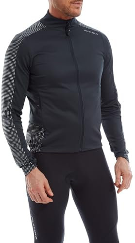 Altura Mens Nightvision Long Sleeve Thermal Reflective Cycling Jersey - Navy - X-Large