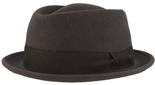 Breiter Rollbarer Filzhut Diamond Wollhut Größenverstellbar wasserabweisend Hut knautschbar M