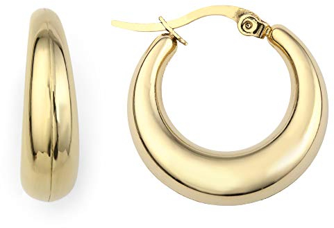 Heideman Ohrringe Talos Damen - aus hochwertigem Edelstahl - silber gold rosegold farbend - Ohrschmuck mit Clipverschluss für Frauen - 23mm Durchmesser