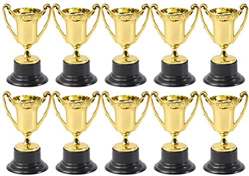 TOYANDONA 10 Pièces Mini Trophée Trophée Prix Or Tasse Trophées pour Le Football Football Baseball Carnaval Prix Party Favors