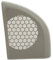 Couvercle de Haut-parleur de Porte, KIMISS A20372704887E94 Grille de Haut-parleur de Porte Droite ABS de Remplacement de Garniture de Haut-parleur de Voiture pour Modèles W203 Classe C Coupé et CLC (G