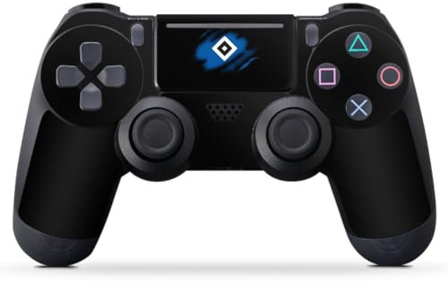 DeinDesign Skin kompatibel mit Sony Playstation 4 Pro Controller Folie Sticker Hamburger SV HSV Offizielles Lizenzprodukt