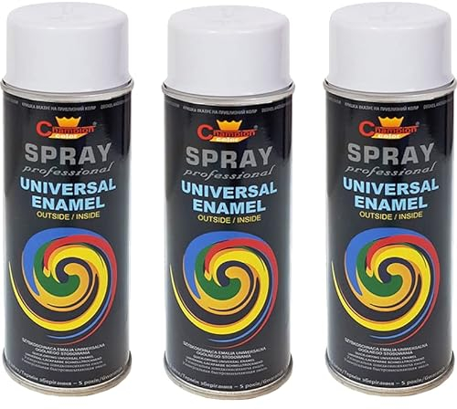 VE-INDUSTRIES Lackspray nach RAL 3er Sparpack Spraydose 400ml Buntlack für Holz, Metall (9003 Signalweiß glänzend)