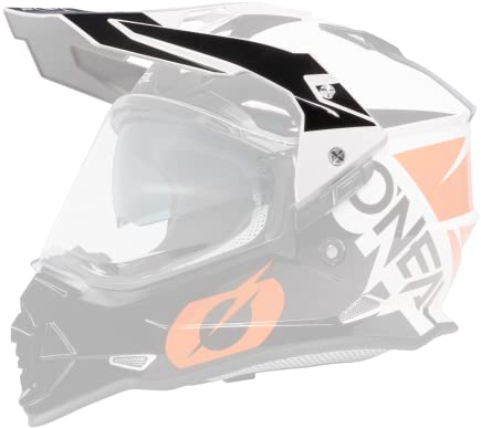 O'NEAL | Motorradhelm-Ersatzteile | Enduro Motocross | Ersatzschirm für den SIERRA Helmet R V.23 | Spare VISOR SIERRA Helmet R V.23 | Schwarz Orange | One Size