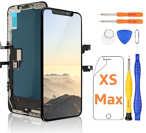 Yodoit Pantalla para iPhone XS MAX COF Full HD LCD 6,5 Pulgadas Display y Digitalizador Reemplazo Táctil 3D Touch con Herramientas Negro