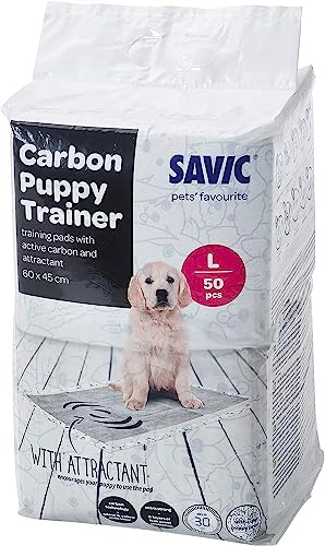 Savic Puppy Trainer Karbon Unterlagen Large 50 Unterlagen weiß