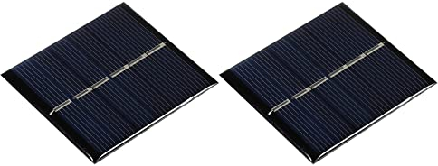 sourcing map Mini Solaire Panneau Cellule 3V 150mA 0.45W 60mm x 55mm pour Bricolage Électrique Puissance Projet Paquet de 2