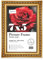 Almost Frameless 7x5 Gold Ornate Picture Frame 7x5(17.7x12.7cm) Poster, Photo, Artwork, or Print. Shabby Chic Style Portrait and Landscape Display with Wall Hooks
