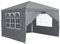 NAIZY Pavillon 3x3m Faltpavillon Wasserdicht Stabil Winterfest Faltbar Gartenpavillon mit 4 Seitenteilen & Fenstern & Tragetasche Weidezelt Gartenzelt UV-Schutz Grillpavillon Partyzelt, Hellgrau