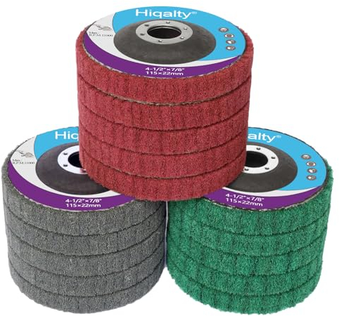 15Pcs 4.5 x 7/8 Nylon Fiber Flap Disc Polishing Grinding Wheel,Scouring pad Buffing Wheel for Angle Grinder