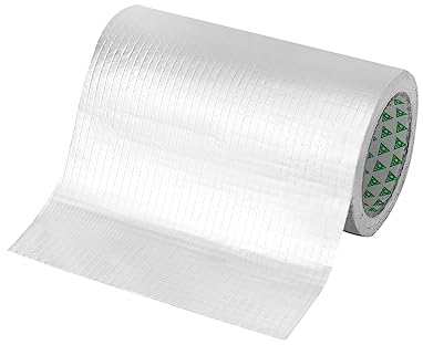 QWORK® 20 cm x 5 m Starkes selbstklebendes Butylband, Aluminum Wasserfestes Klebeband, Für die Reparatur von Wohnmobilen, Kanalrohrabdichtung, Reparatur von Dachrissen