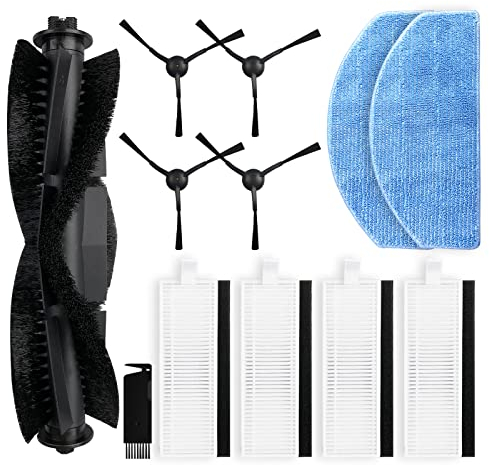 liveryde Zubehörset kompatibel mit Tikom G8000 / G8000 Pro Roboter Staubsauger Zubehör Ersatzteile, 1 Hauptbürste, 4 Seitenbürsten, 4 HEPA-Filter, 2 Wischtücher (NICHT für G8000 Max)