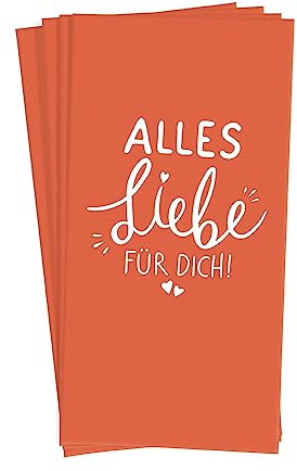 Grafik Werkstatt Taschentücher mit Spruch | Geschenkidee | 10 Stück | Alles Liebe