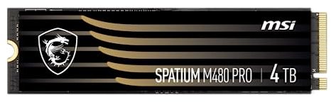 MSI SPATIUM M480 Pro PCIe 4.0 NVMe M.2 1TB 7.400 MB/s lesen, 7.000 MB/s schreiben, interne SSD
