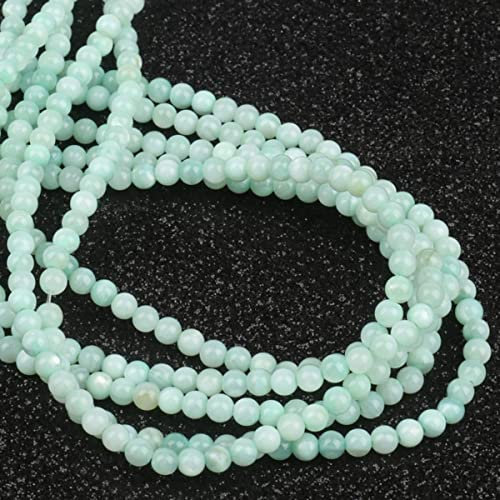 JUKIJI 2-10mm Natural White Shell Pearl Beads Round Loose Spacer Opal Moon Stone Beads For Jewelry Making DIY Woman Necklace Bracelets-Small Bead-18,6mm 61pcs beads