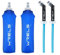 WRELS TPU Soft Flask 150ml/250ml/500ml Water Bottle,BPA Free Collapsible Hydration Flask for Running Hiking Cycling Climbing and Marathon (500ml/16.9oz with straw-2 Pack)