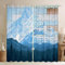 Ski Sport Fenster Vorhang Winter Schnee Berg Kiefer Dschungel Druck Vorhänge Erwachsene Mädchen Zimmer Dekor Rustikale Vintage Blau Grün Holz Fenster Vorhänge Skiing Skier Fenster Vorhang,M Größe