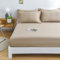 Michorinee Spannbettlaken 200x200cm Taupe Superweiches Microfaser Spannbetttuch Bettlaken bis 25 cm Matratzenhöhe