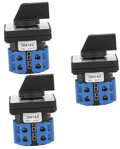 INOOMP 3 Stück 3 Manueller Umschalter Schalter Mit 3 Positionen Drehschalter 2 Position Transferschalter Ys-schalter Leistungswahlschalter Dritter Gang Rotieren Positionswechsel