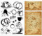 GLOBLELAND Kaffeeflecken Hintergrund Transparente Stempel für Scrapbooking Kaffeeflecken Klare Stamps Dekorative Silikonstempel Für Kartengestaltung DIY Prägung Journaling
