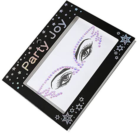 rongweiwang Eye Gems Strass Autocollants Auto-Adhésif sans Colle Corps Visage Maquillage Bijoux DIY pour Femmes Fête De Mariage Accessoire Fournitures, HF-111 Violet