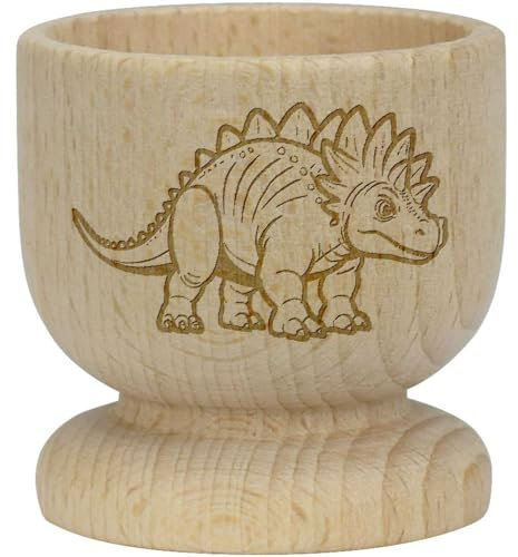 'Stegosaurus Dinosaur' Wooden Egg Cup (EC00025798)