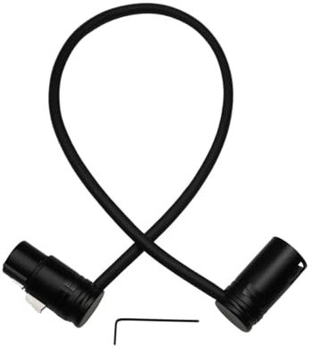 Kicada XLR Cable, 1.3FT XLR to XLR Microphone Cable Adjustable Angle Low Profile XLR Male to XLR Female Mic Cable 3 Pin Balanced Shielded Mic Cord, XLR Speaker Cables, Black