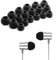 Set of 18 Silicone Tips For Earphones Earplugs Replace Earbuds Soundproof Cap for In-Ear Headphones Replacement Eartips 3 Different Size (S/M/L) Black