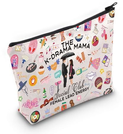 MYSOMY K-Drama Mama Social Club Make-up-Tasche, koreanische Drama-Fans, Geschenk, K-Drama-Liebhaber, Merch, lustiges K-Drama-Geschenk, K-drama Mama Bag3, Modern