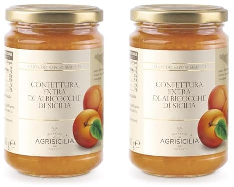 Agrisicilia Confettura extra di Albicocche di Sicilia (Confezione da 2)