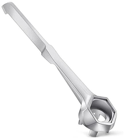 Drum Lock Wrench, Aluminium Key for Bung Caps - Barrel Plug Wrench for Opening 10 Gallon, 15 Gallon, 20 Gallon, 30 Gallon, 55 Gallon Barrels, Lid Key for Open Oil