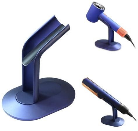 XBERSTAR Desktop-Ständer aus Aluminiumlegierung, für Dyson HD08, HD15, HD16 Haartrockner, für Dyson HT01 Haarglätter, Desktop-Ständer (blau)