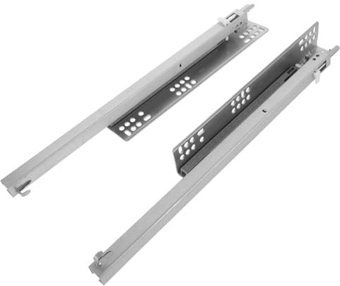 KITANDOVE 1 Paio Binario di guida del respingente guide scorrevoli domestiche scivoli e guide per cassetti guide per cassetti pesanti guide per porte scorrevoli binario per cassetti Silver